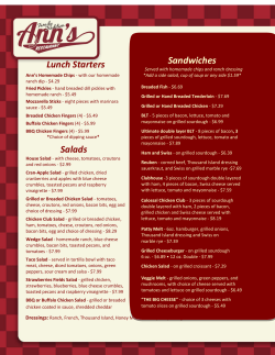 MENU PAGE 4 - Ann`s Restaurant