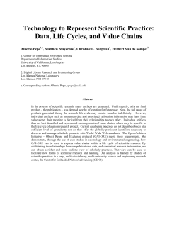 Technology to Represent Scientific Practice: Data