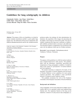 EANM Guidelines for lung scintigraphy in children