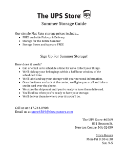 Summer Storage Guide