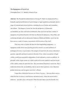 The Repugnance of Secret Law