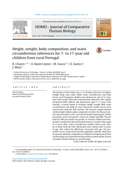 Height, weight, body composition, and waist circumference