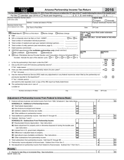 Arizona Form 165 - FTP Directory Listing