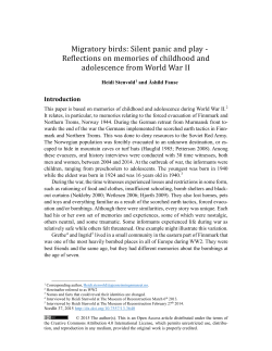 Migratory birds: Silent panic and play