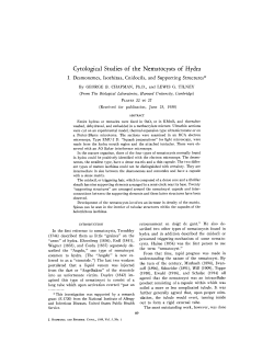 Cytological Studies of the Nematocysts of Hydra