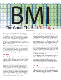 BMI, the Good, Bad and Ugly