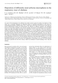 Deposition of differently sized airborne microspheres in the