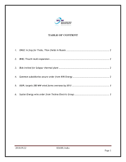 2010.09. 1. ONG 2. BHEL 3. Bids 4. Gam 5. OGP 6. Suzl .22 GC in