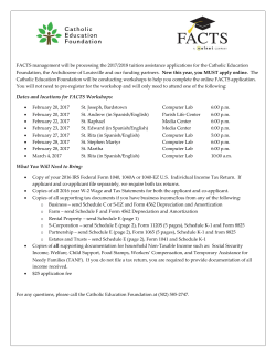 facts - Catholic Education Foundation