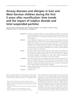Airway diseases and allergies in East and West German children