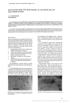 motivation and the rain animal in the rock art of southern africa