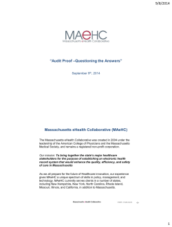 Audit Proof &ndash;Questioning the Answers