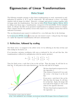 Eigenvectors of Linear Transformations