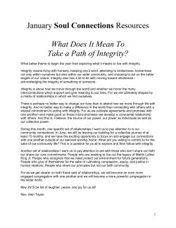 January Soul Connections Resources What Does It Mean To Take a