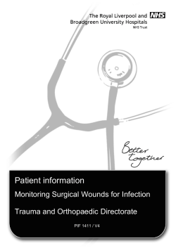Monitoring surgical wounds for infection