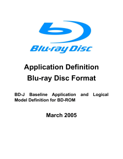 BD-J Baseline Application and Logical Model Definition for BD-ROM