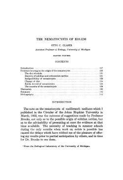 THE NEMATOCYSTS OF EOLIDS The note on the