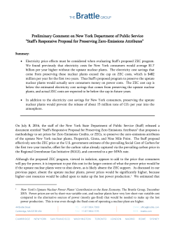 General TBG Letter - The Brattle Group