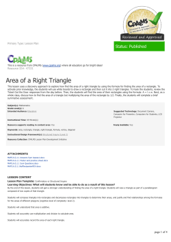 Area of a Right Triangle