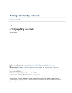 Desegregating Teachers - Washington University Open Scholarship