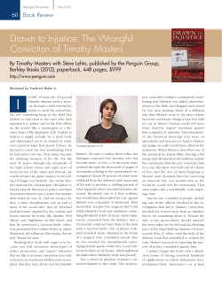 Drawn to Injustice: The Wrongful Conviction of Timothy Masters