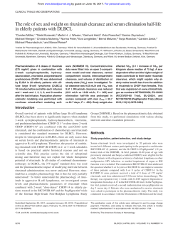 The role of sex and weight on rituximab clearance