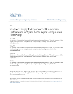 Study on Gravity Independence of Compressor - Purdue e-Pubs