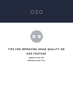 tips for improving image quality on ozo footage