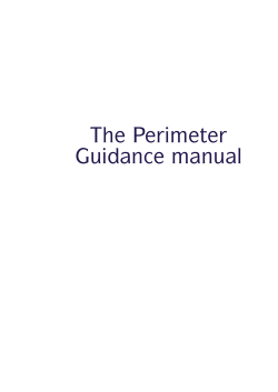 The Perimeter Guidance manual