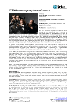 Press release - Sv&auml;ng Harmonica Quartet