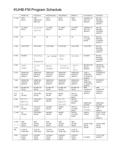 Schedule - KUHB Radio