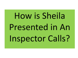 English Lecture Sheila and Selfishness