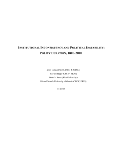 INSTITUTIONAL INCONSISTENCY AND POLITICAL INSTABILITY
