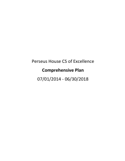 Perseus House CS of Excellence Comprehensive Plan 07/01/2014