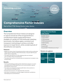 Comprehensive Factor Indexes