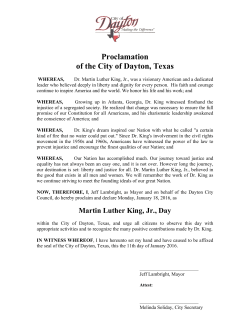 2016 MLK Proclamation