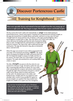 Training for Knighthood