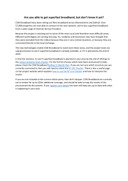 Are you able to get superfast broadband, but don