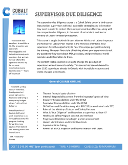 Course Information - Canadian Safety Group