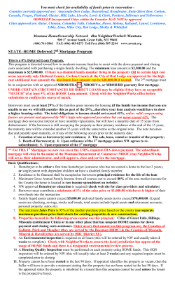 STATE&ndash;HOME Deferred 2 Mortgage Program