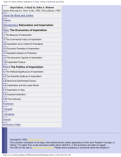 Hobson, Imperialism, A Study: Library of Economics and Liberty