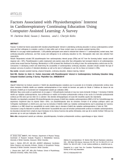Factors Associated with Physiotherapists` Interest