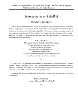 Endorsements on Behalf of Resilient Leaders