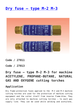 Dry fuse &ndash; type M-2 M-3