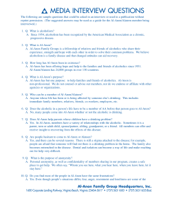 MEDIA INTERVIEW QUESTIONS - Al-Anon