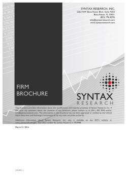 FIRM BROCHURE - Syntax Research