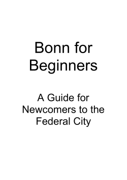 Bonn for Beginners