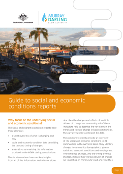 Guide to social and economic conditions reports - Murray