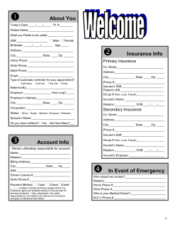 New Patient Forms for Motor Vehicle Accident