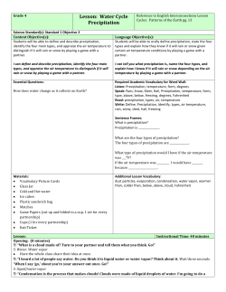 Lesson: Water Cycle Precipitation